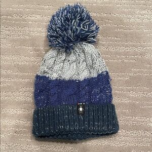 *5 for $25* baby Smartwool Pom Beanie Hat in Navy, Blue & Gray